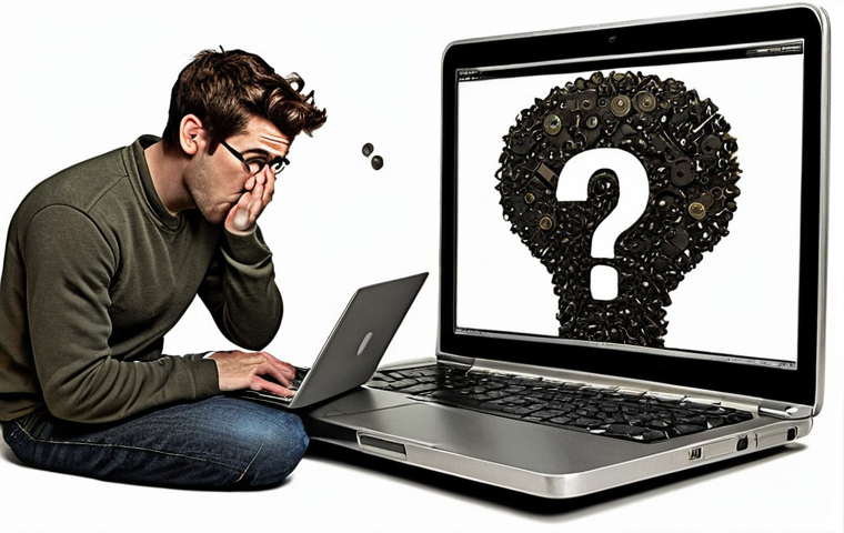 **A person looking suspiciously at an email on their laptop, with a thought bubble showing a padlock and question mark.** (This visualizes being skeptical of unexpected communication and checking the sender.)